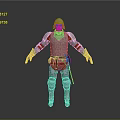 Medieval Knight Full Body Silver Armor With Red Accents And Metallic Details