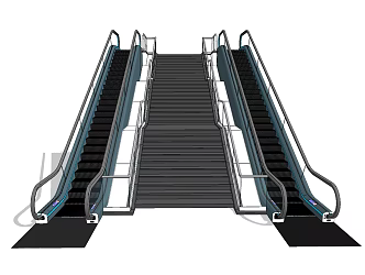 Modern Elevator Shopping Mall Escalator Rolling Ladder 3d model
