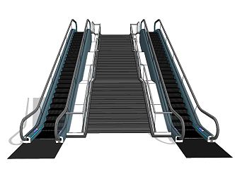 Modern Elevator Shopping Mall Escalator Rolling Ladder 3d model