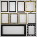 Classic And Modern Decorative Photo Frames With Wooden Gold Black Carved Designs