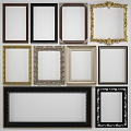 European-style Photo Frame Decorative Frame 3d model