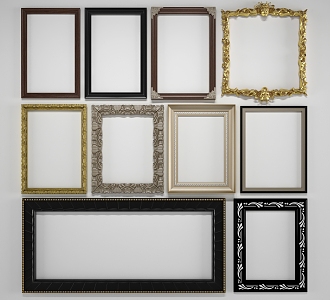 European-style Photo Frame Decorative Frame 3d model