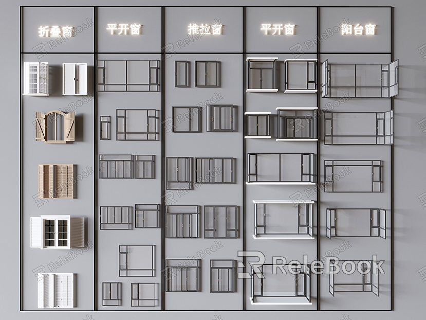 Modern windows Combination blinds Casement window Balcony window Bay window sliding window Folding window model