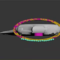 Ornate Scimitar Weapon With Gemstone Decorated Hilt Sharp Blade On Dark Gradient Background