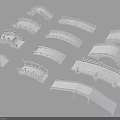 Various Landscape Bridge Models With Different Architectural Designs And Styles 3d model