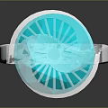 Beautiful Silver Ring With Large Blue Faceted Gemstone And Shiny Band