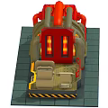 Modern generators Equidistant installation Power plant generators 3d model