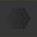 Black Geometric Structure Composed Of Hexagons With Irregular Shape And Patterned Surface 3d model