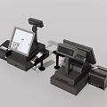 Cash register machine 3d model