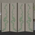 New Chinese Style Screen Partition 3d model