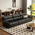Mid-ancient style multi-seat sofa coffee table 3d model