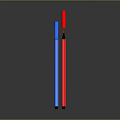 Blue and Red Long Writing Tools as Daily Living Essentials