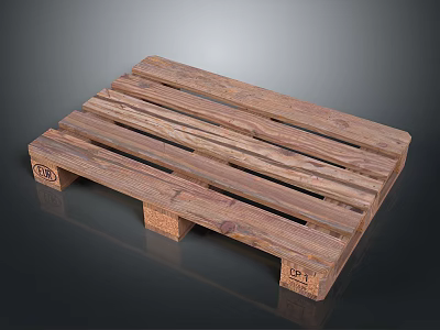 Industrial Equipment Durable Wooden Pallet for Heavy Duty Storage and Logistics 3d model