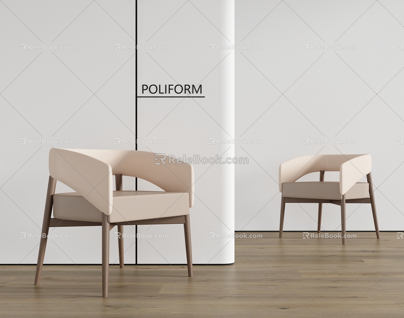 Dining Chair Leisure Chair 3d model