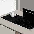 Induction Cooker Stove Kitchen Appliances 3d model