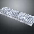 Electronic Keyboard With Sleek Transparent Design Modern Input Device For Computers Standard Key Layout 3d model