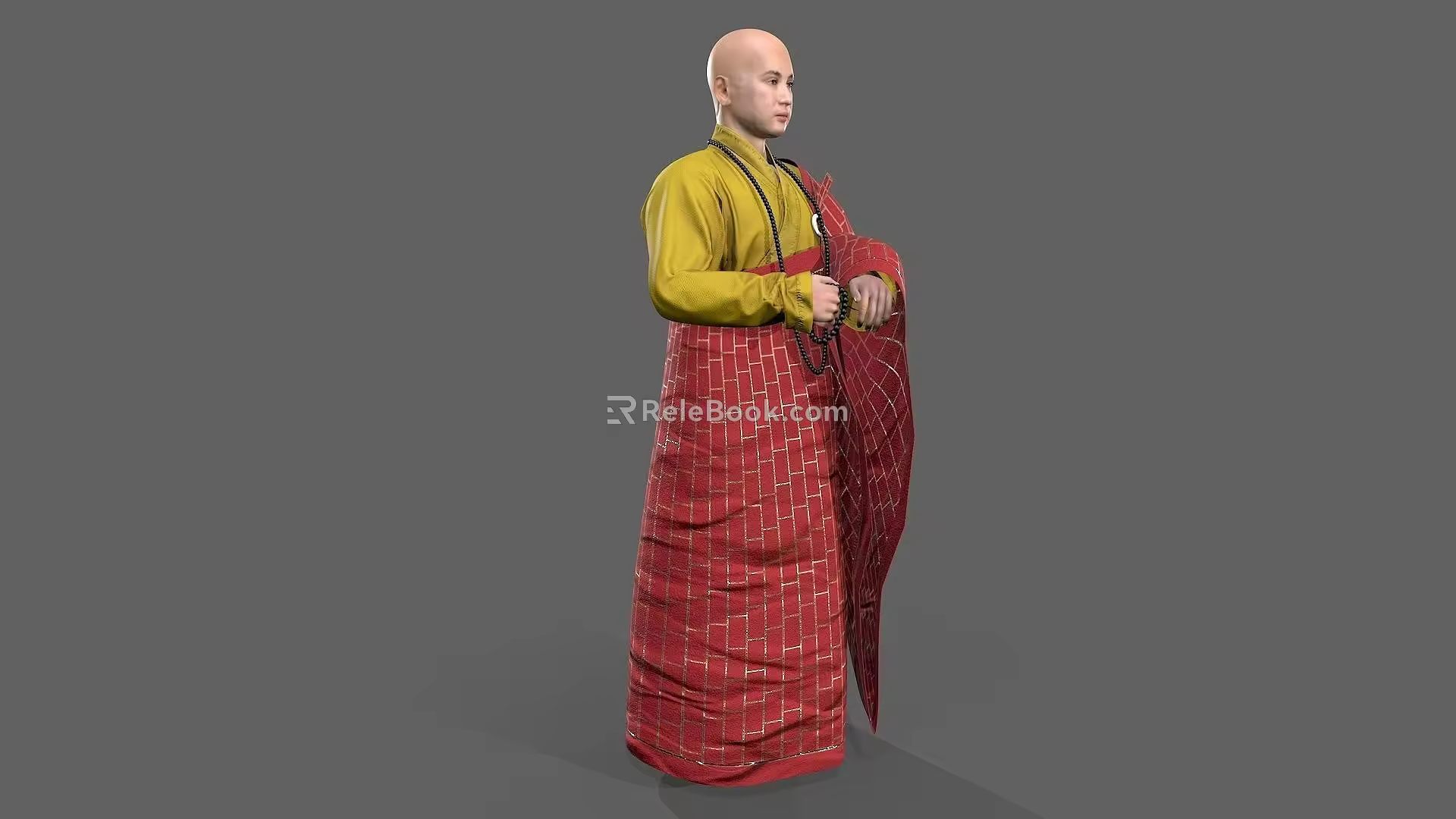 Modern Shaolin Monk Modern Realistic Man Male Sock Shaolin Monk 3d model