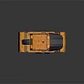 Yellow Road Roller With Dual Large Rollers Cab And Warning Light