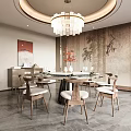 New Chinese-style private room box 3d model