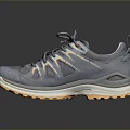 Lightweight Gray Sports Shoes With Orange Sole And Comfortable Lace Up Design