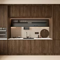 Modern Kitchen Interior With Wooden Cabinets Sleek Countertop And Appliances