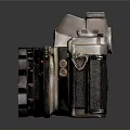 Vintage Minolta Electronic Camera With Classic Lens And Retro Metal Body
