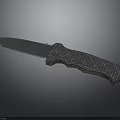 Tactical Knife With Sharp Stainless Steel Blade And Patterned Grip Handle