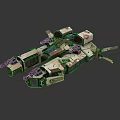 Detailed Sci-Fi Spaceship Model Featuring Mechanical Structure Weapon Components And Multi Module Design 3d model