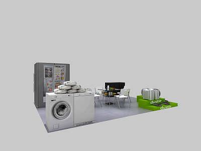 Modern washing machine home appliance exhibition hall model