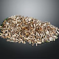 Natural Wood And Stone Raw Material Piles For Building And Decorative Projects
