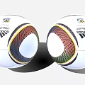 Adidas Footballs As Sports Equipment With Colorful Patterns And Brand Logo
