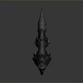 3D Model of Mythical Wolf With Aggressive Stance And Detailed Fur
