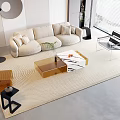 Modern Sofa Coffee Table Combination Sofa 3d model