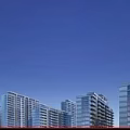 Multi storey Residential Buildings By Water With Reflections And Greenery