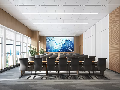 Style Meeting Room Office Space Report Hall 3d model