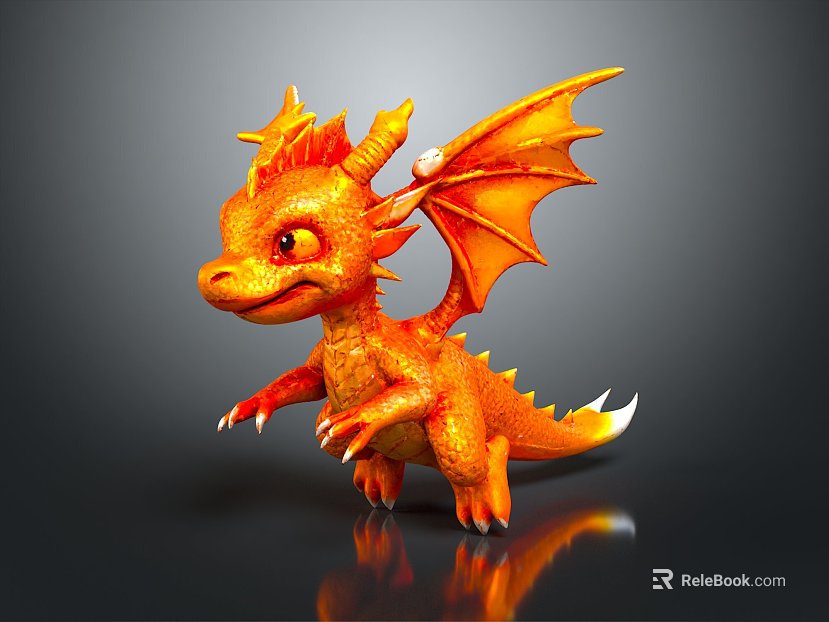 Cartoon Style Little Dragon Myth Creatures Fantasy Characters Flying Creatures Fantastic Birds Fantastic Birds Bird Birds Bird Animals texture