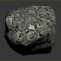 Natural Raw Stone With Green Gray Natural Texture And Unique Surface Pattern 3d model
