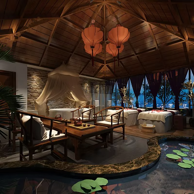 New Chinese SPA Club 3d model