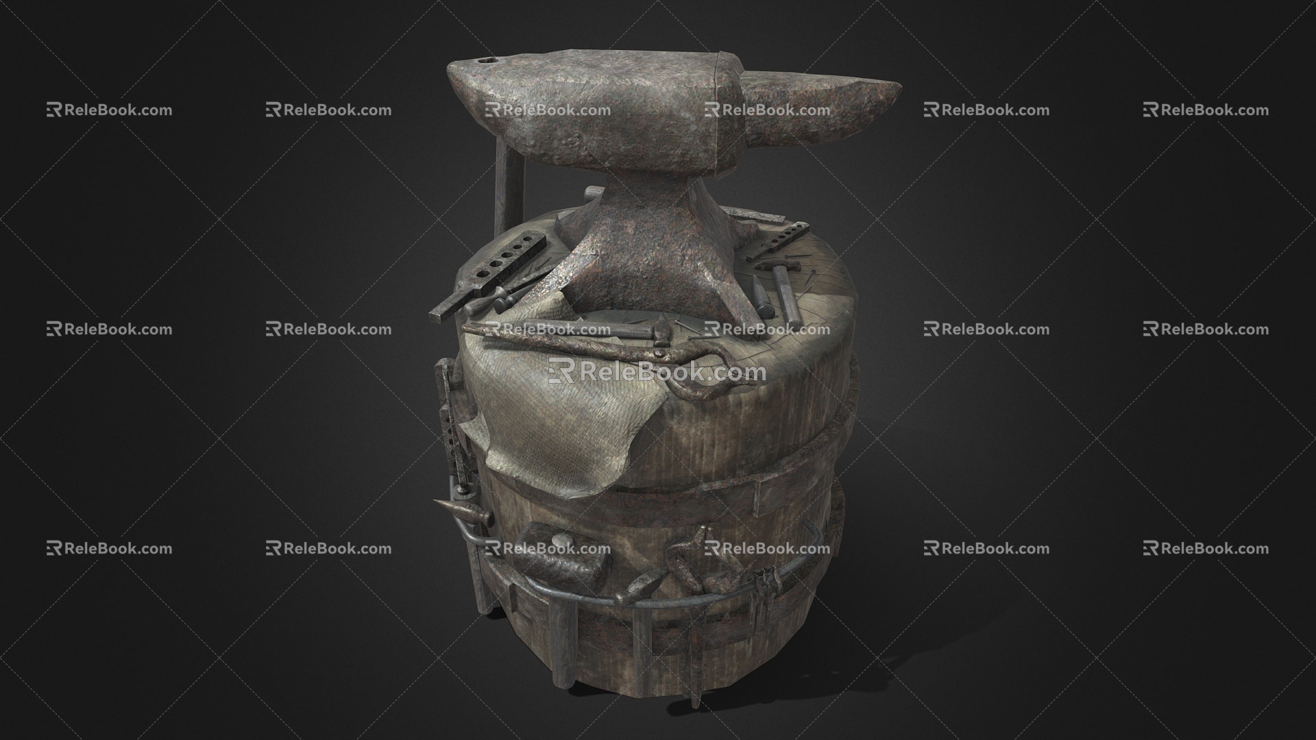 Medieval Anvil Anvil Iron Hit Iron Props Blacksmith 3d model