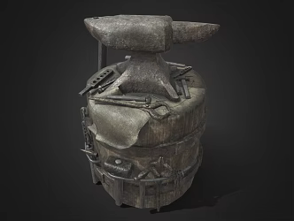 Medieval Anvil Iron Hit Iron Props Blacksmith 3d model
