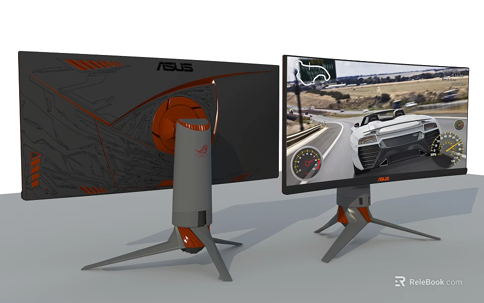 ASUS Gaming Monitors With Ergonomic Stand High Performance Modern Design 3d model 