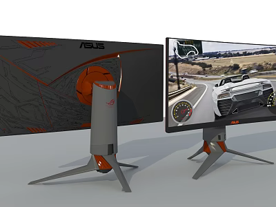 ASUS Gaming Monitors With Ergonomic Stand High Performance Modern Design 3d model