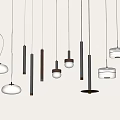 Modern Pendant Lights With Various Designs Black Gold Frames And White Lampshades