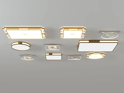 New Chinese ceiling lamp 3d model