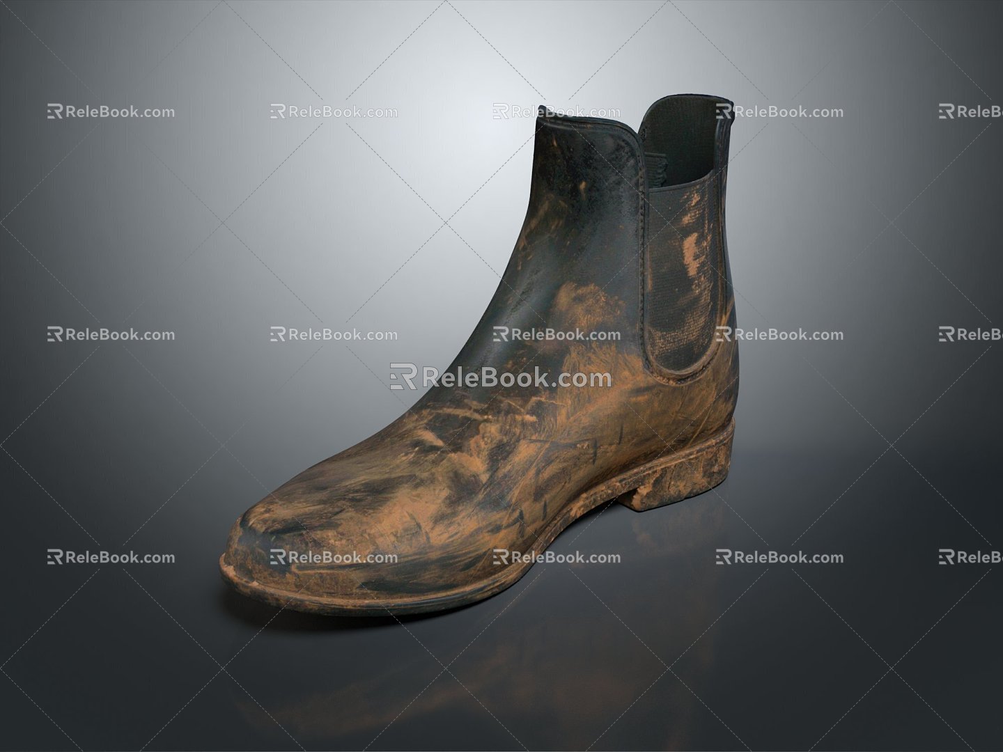 Modern Boots Mountaineering Boots Old Leather Shoes Leather Shoes Old Shoes 3d model