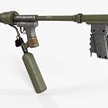 Flame Launcher Weapon War World War II Flame Launcher Military Heavy Weapon Equipment 3d model