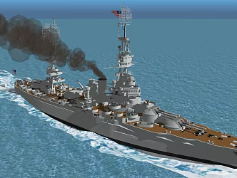 Modern Warship American Frigate 3d model