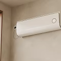 White Wall Mounted Air Conditioner Installed In Modern Room Interior