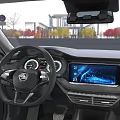 White Modern Sedan With Sleek Exterior And Stylish Front Grille Design
