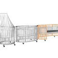 Modern Cribs Children's Bed Collection 3d model